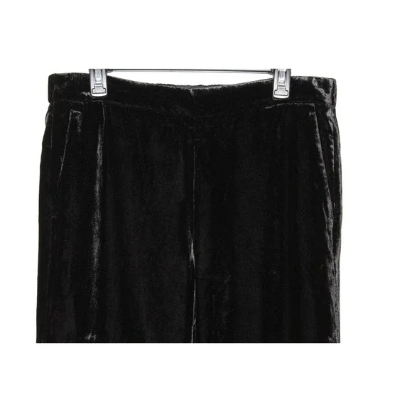 J. Crew Velvet Peyton Pull-On Pants Black Stretch Womens Size 14T 14 Tall H14624 - Picture 3 of 11